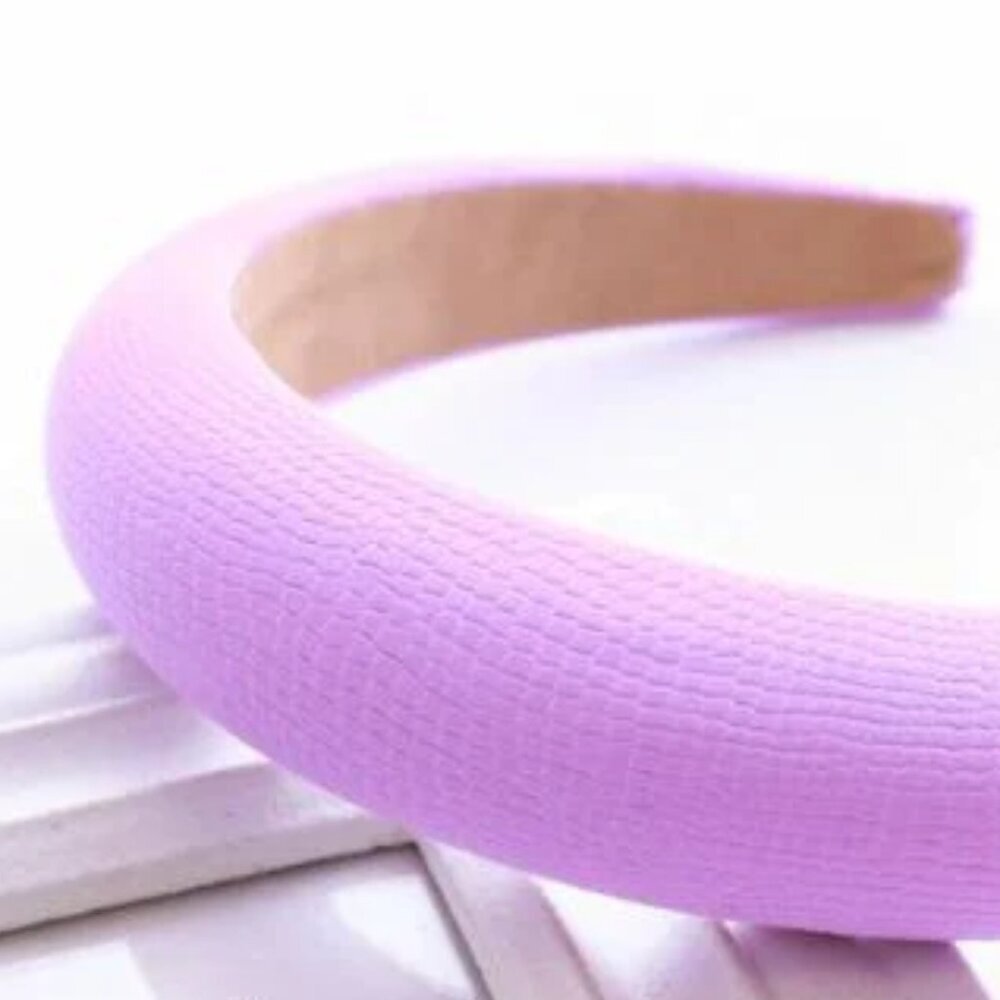 NWOT Corinna Snakeskin Textured Purple Headband - Picture 2 of 4